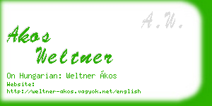 akos weltner business card